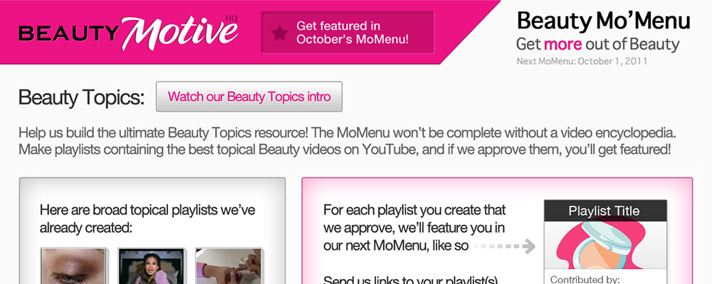 BeautyMotive MoMenu Topics