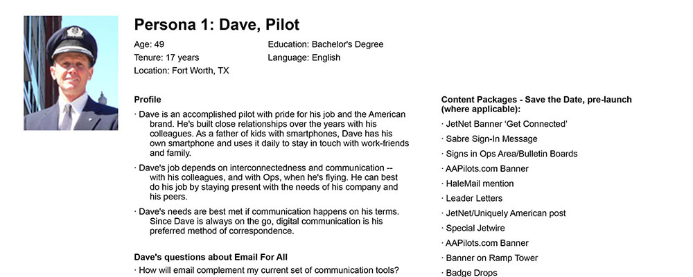 American Airlines Personas 5
