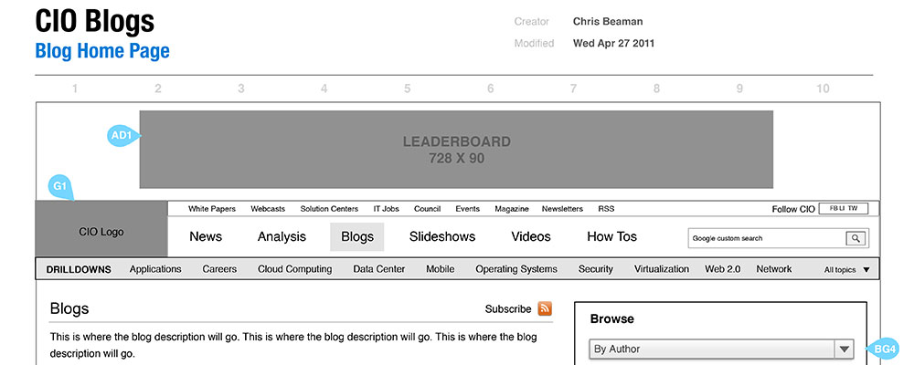 CIO Blogs Desktop Wireframes 1